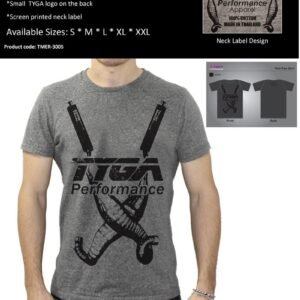 Tyga T shirt, Twin Chambers, Grey, XL