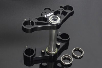 Triple Clamp Set, CNC Black, VFR400R, NC30 (stock forks)