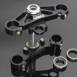 Triple Clamp Set, CNC Black, VFR400R, NC30 (stock forks)