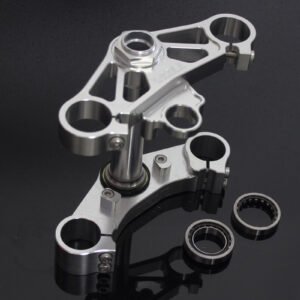 Triple Clamp Set, CNC Silver, VFR400R, NC30 (stock forks)