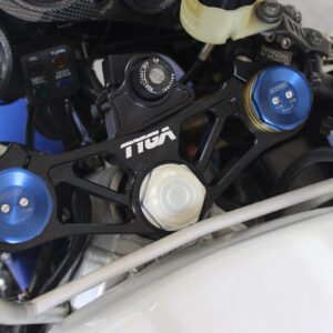 Triple Clamp Set, CNC Black, CBR600RR forks to fit VFR400R, NC30