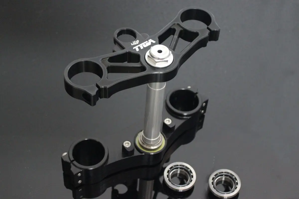 Triple Clamp Set, CNC Black, CBR1000RR Forks to fit MC21