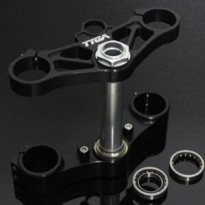 Triple Clamp Set, CNC Black, NC35 Forks to fit VFR400R, NC30