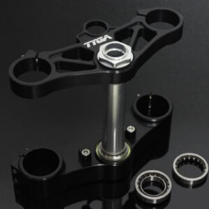 Triple Clamp Set, CNC Black, CBR600RR forks to fit VFR400R, NC30