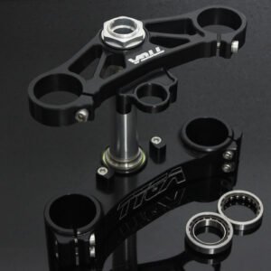 Triple Clamp Set, CNC Black, CBR600RR forks to fit VFR400R, NC30