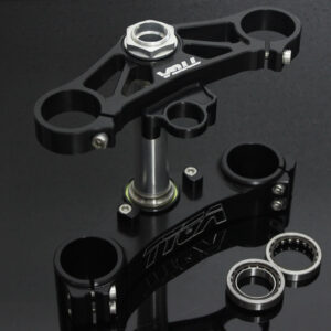 Triple Clamp Set, CNC Black, NC35 Forks to fit VFR400R, NC30