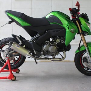 Set, Pipe, Full Race System, Kawa Z125, Stainless Oval/Carbon End Cap