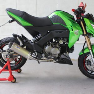 Set, Pipe, Full Race System, Kawa Z125, Stainless Oval/Carbon End Cap